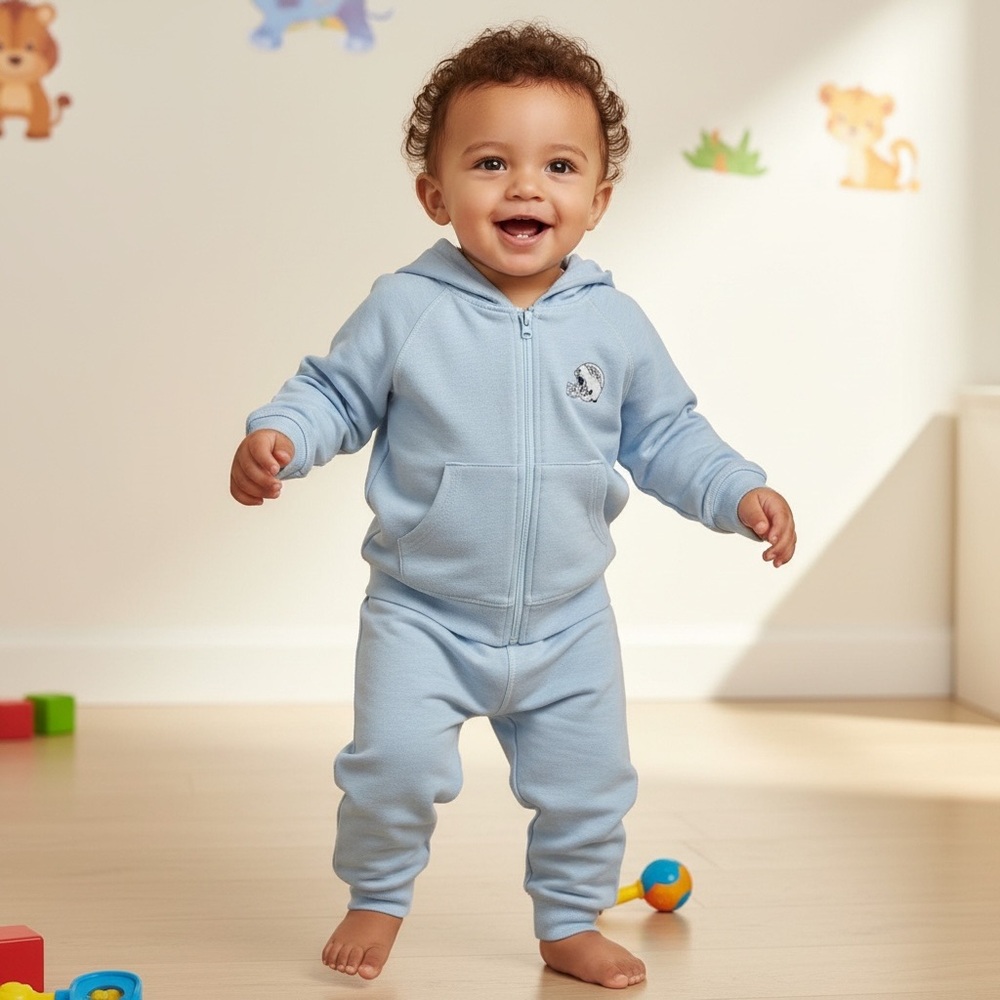 Light Blue Kids Jogger Set